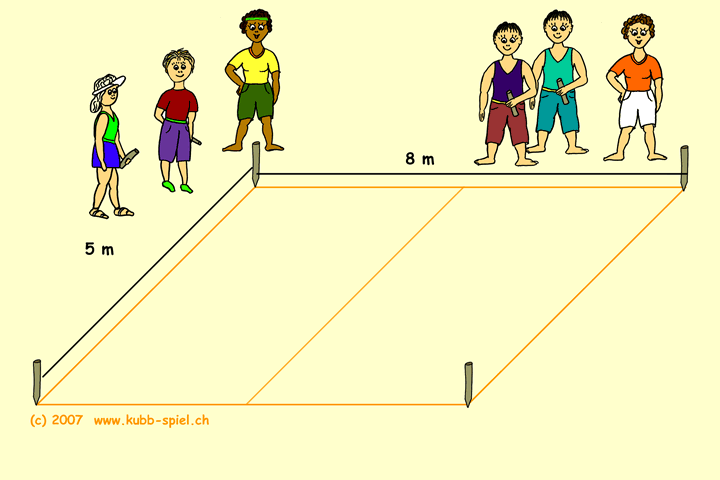 Kubb Spielanleitung: Feld