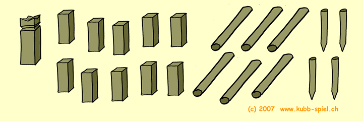 Kubb Spielanleitung: Zubehr