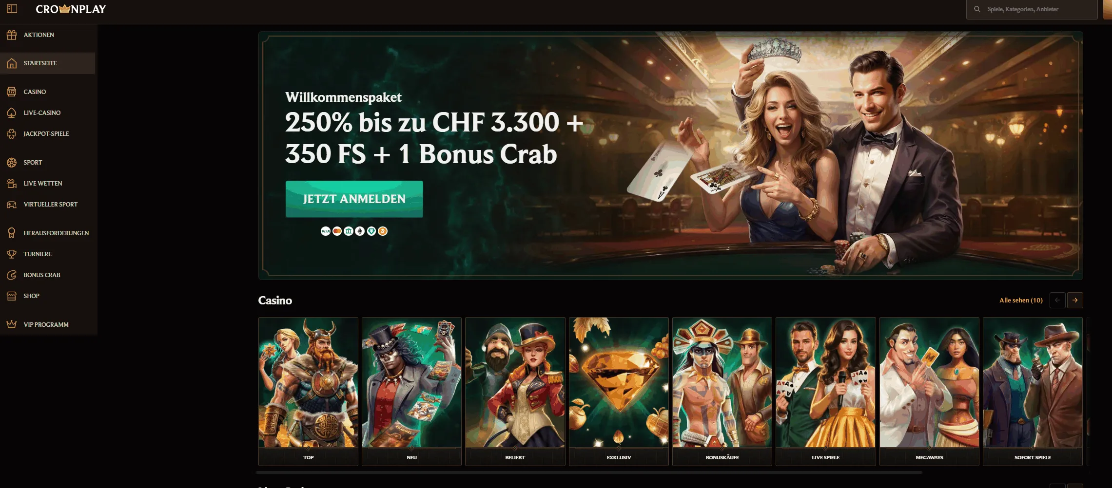 CrownPlay Casino Schweiz CrownPlay Online Casino Schweiz